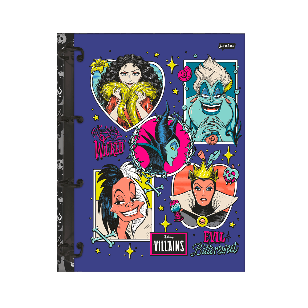 Caderno Argolado Colegial 80 Fls. Jandaia - Vilas Disney 1 Caderno Argolado Colegial 80 Fls. Jandaia - Vilas Disney 1